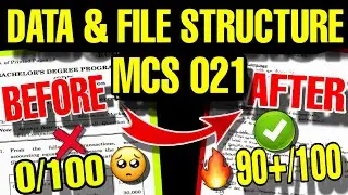 Mcs 021 Data & File Structure Most Important Question🔥 | How to Score 100% in Data & File Structure