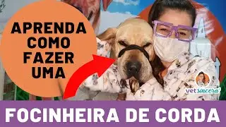 Tutorial Como fazer uma focinheira de corda para um cachorro bravo.