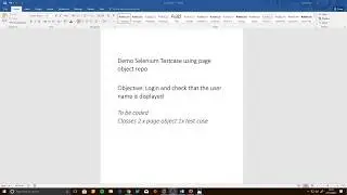 Demo Selenium TestCase that uses a page Object Repository