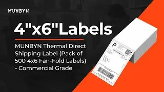 MUNBYN Thermal Direct Shipping Label (Pack of 500 4x6 Fan-Fold Labels) - Commercial Grade