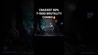 САМОЕ БЕЗУМНОЕ КОМБО БРУТАЛЬНОСТИ Т-1000🔥 #игра #mortalkombat1 #mk1 #терминатор #t1000 #комбо #шорты