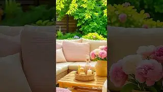 Soft Pink Backyard Bliss #home #eleganthomes #homedecor #homeinterior #livingroom #interior