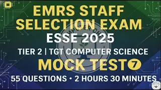 EMRS Tier-2 TGT Computer Science Mock Paper | Exam Pattern | ESSE 2025 SOLVED PAPER ANALYSIS 🔥#emrs