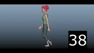 Walk Cycle Girl Side Blocking frame