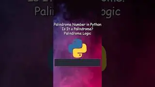 Check Palindrome Number in Python | Simple String Method #coding #python