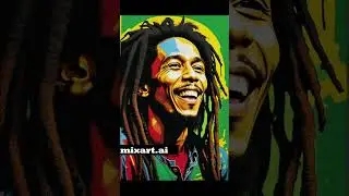 Graffiti portrait of Bob Marley #shorts #shortsvideo #aiart #art #ai #music #bobmarley #graffiti