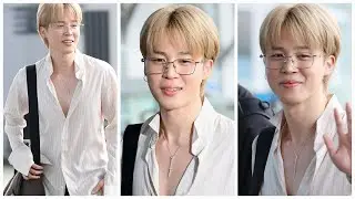Jimin STUNS at Incheon Airport Before Dior SS26 Show in Paris 🇫🇷 | Blonde Hair Era is EVERYTHING ✨