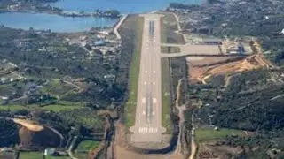 LANDING IN SKIATOS Greece  island..