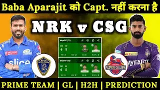 Nrk vs csg | nrk vs csg dream11 | nrk vs csg dream11 team | nrk vs csg today | prediction | TNPL