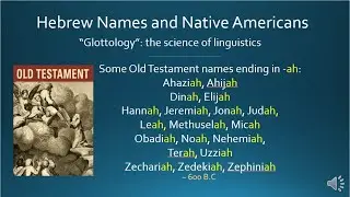 Hebrew Names and Native Americans