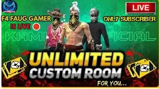FREE FIRE LIVE STREAM F4 FAUG GAMER IS LIVE Unlimited Custom Khelo Aa Jao