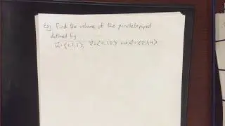 Example of the volume of a parallelepiped