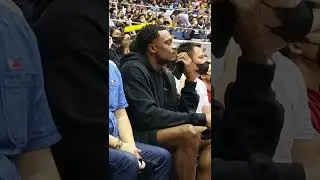 Justin Brownlee nanood ng #PBAFinals game 7 ng smb vs. tnt #pbagametayodito #philippinecup