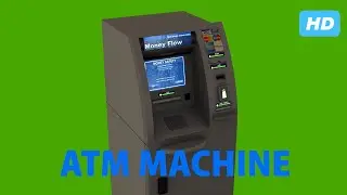 ATM Machine Chroma background 1080hd