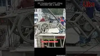 DIY Construction: Lifting Concrete Like a Boss! 💪🏗️ #ConstructionHack #DIYBuild
