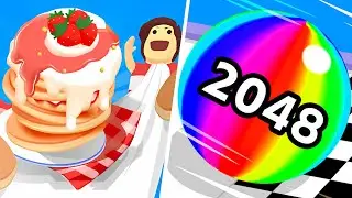 Ball Run 2048 Vs Pancake Run - All Level Gameplay Android,iOS - NEW UPDATE