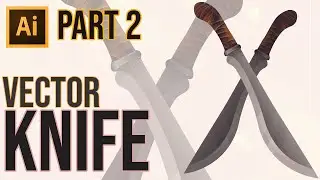 Adobe Illustrator Tutorial | How to Draw Knife Vector Part 2
