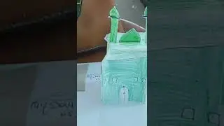 Govt #school #6thB #kadapa #paper craft #making masjid