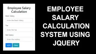 Employee salary calculation system using jquery