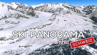 4,3 KM SKI DOWNHILL RIDE | Aletsch Arena: Fiescheralp nach Bettmeralp [4K]