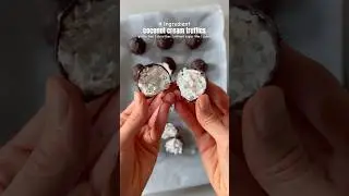 4 ingredient coconut cream truffles #shorts