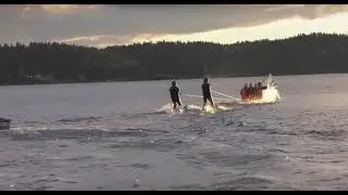 Unreal World's First! Kayakers Pull 2 waterskiers