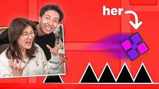 I Made My Girlfriend Play Geometry Dash..