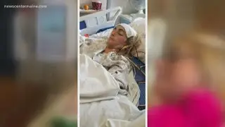 Woman thanks doctors and nurses for saving her life