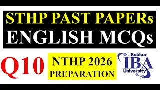 STHP 2026 Test Preparation | Sukkur IBA STHP English Reading Comprehension Past Papers MCQs 