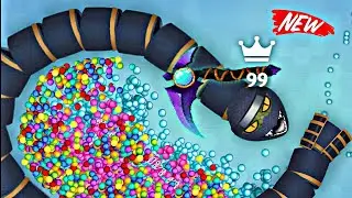 My Hush 99 Snake Has Surrounded The Entire Map Epic! the Best To01 no0001 Snake.io Gameplay?