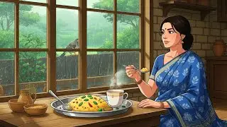 A Quiet Monsoon Morning and Slow, Simple Cooking | Gentle Rain Sounds 🍂🌧️ | Ghibli-Style ASMR