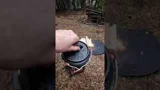 Bushcraft Dutch Oven Surprise!  (part2) #shorts