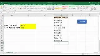 Excel VBA - Find and Replace