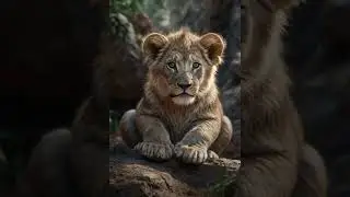AI designed a small Tiny lion Baby #babyanimal #cute #babylion