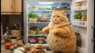 So hungry Let's Making Hemberger - The Gourmet Cat: Cooking & Devouring Burgers! 🍔🐾