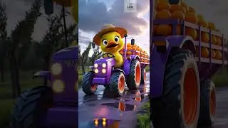 Funny Duck Harvests Oranges 🍊🚜 | DuckTok Farm #shorts