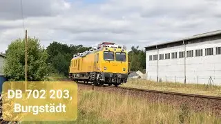 4K | DB Netz 702 203 komt door Burgst&auml;dt richting Chemnitz!