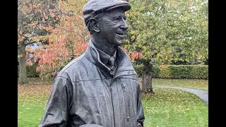 Jack Charlton statue unveiled at Hirst Park, Ashington