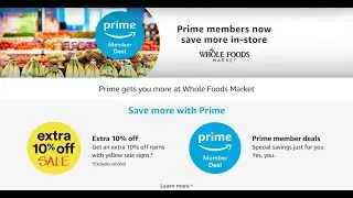 Как использовать скидку Amazon Prime на цельные продукты