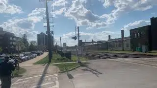 Metra 169 (inbound) cab number 8414 downtown wheaton IL