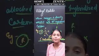 Alkyl Halide l 1 Min Chemistry  130 l Class 12 #shorts