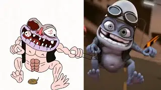 funny Axel F / Crazy frog funny Drawing meme muscle frog