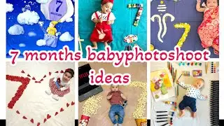 7 months baby photoshoot ideas /monthly baby photoshoot ideas /diy baby photoshoot