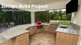 Custom Outdoor Kitchen Cabinetry Build | Gas Grill with Kamado Grill | Lutz, Florida | Just Grillin