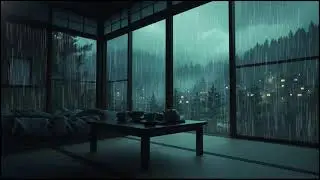 Deep Night Rain & Thunder Ambience | 12 Hours of Calm Storm Sounds for Sleep