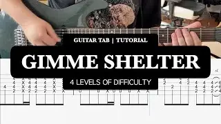 Gimme Shelter &ndash; 4 Levels Guitar TABs (Beginner to Advanced) | Rolling Stones Guitar Lesson