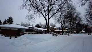 Winter Snow Walking Tour Toronto, Canada, Ontario January 2022