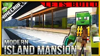 Minecraft 1.9 Modern Island Mansion Let's build (Jedi Mansion 3) E01 (dining room)