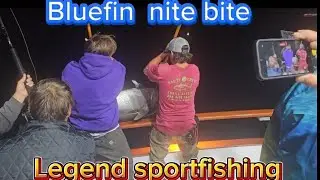 Fishing for Big Blufin nite bite using Sk jigs-Rip Roller-knife jigs on The Legend sportfishing.