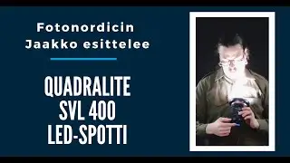 Jaakon esittelyss&auml; Quadralite SVL 400 -led-spotti